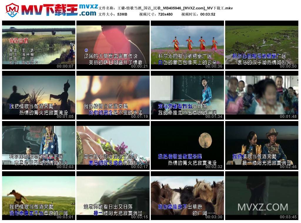 王璐-情歌当酒_国语_民歌_MB405946